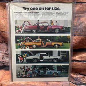 1976 Chevrolet Caprice Impala Monte Carlo Chevelle Vintage Print Ad